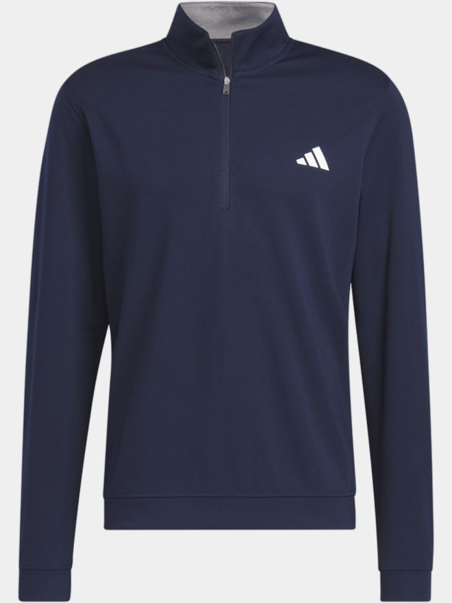 adidas Elevated Quarter-Zip Pullover Stretch Midlayer navy