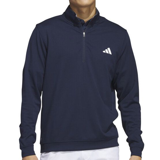 adidas Elevated Quarter-Zip Pullover Stretch Midlayer navy