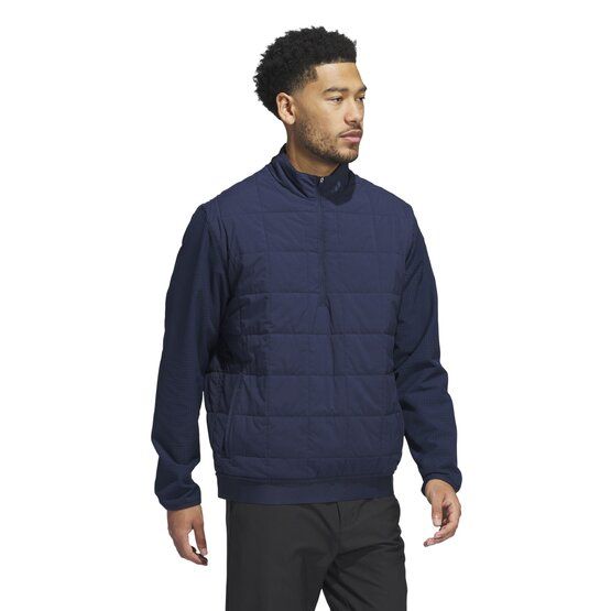 Adidas Ultimate365 Quilted DWR 1/2-Zip Pullover Thermo Midlayer navy