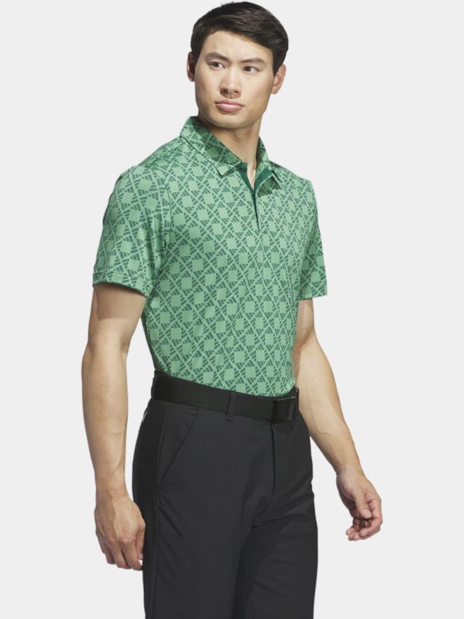 adidas Ultimate365 Tour HEAT.RDY Jacquard Halbarm Polo grün