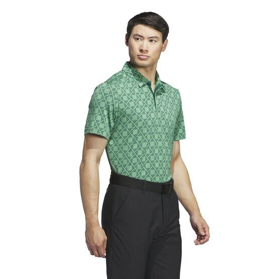 Adidas  Ultimate365 Tour HEAT.RDY Jacquard half-sleeve polo green