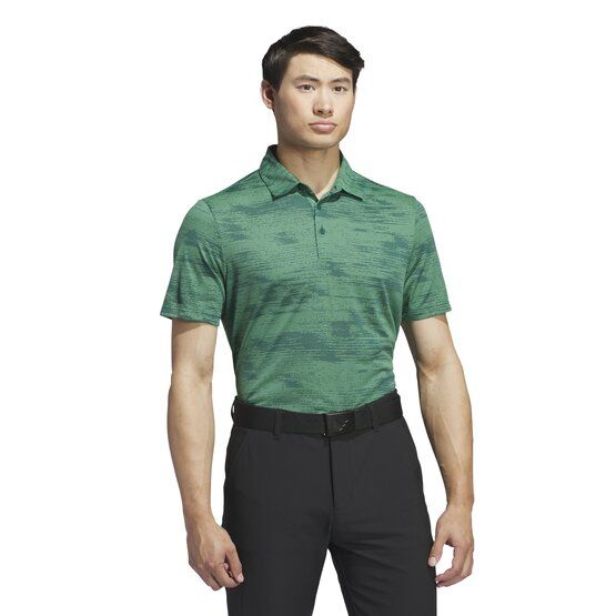 adidas  Ultimate365 Textured Stripe Half Sleeve Polo green