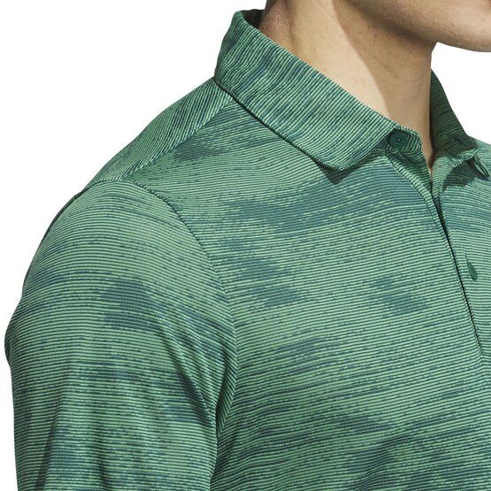 adidas  Ultimate365 Textured Stripe Half Sleeve Polo green