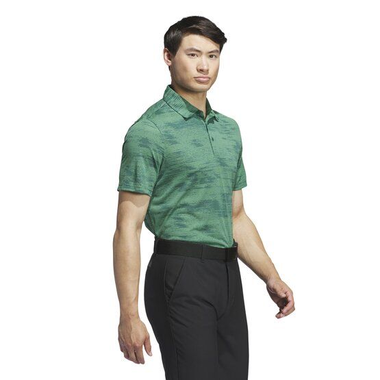 Adidas Ultimate365 Textured Stripe Half Sleeve Polo in green buy online -  Golf House