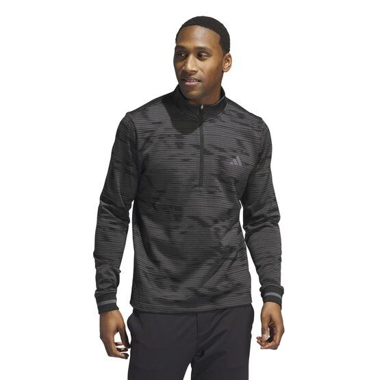 Adidas  Ultimate365 Linear Stripe 1/4-Zip Stretch Midlayer black