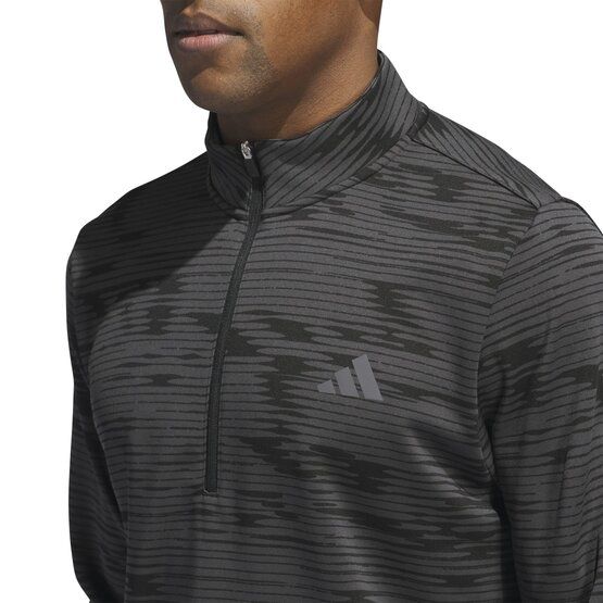 Adidas  Ultimate365 Linear Stripe 1/4-Zip Stretch Midlayer black