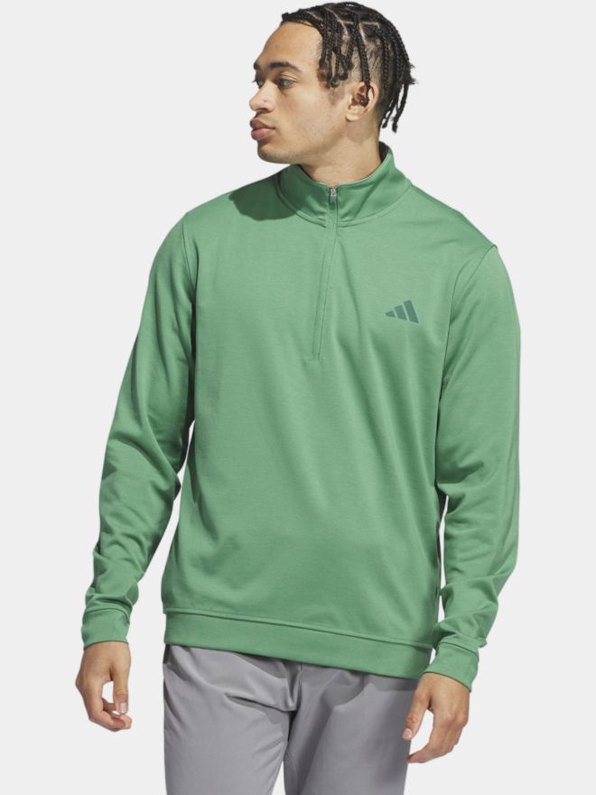 adidas Elevated Quarter-Zip Pullover Stretch Midlayer grün