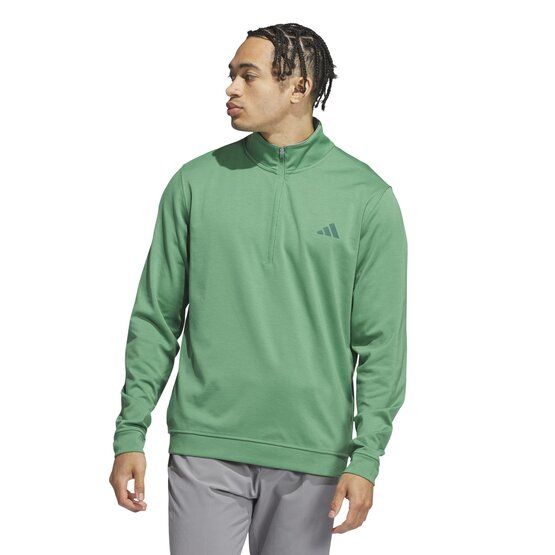 Adidas  Elevated Quarter-Zip Pullover Stretch Midlayer green