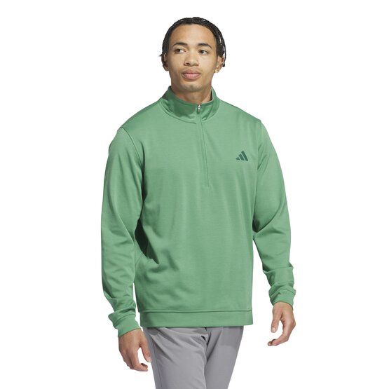 Adidas  Stretchová střední vrstva Elevated Quarter-Zip  zelená