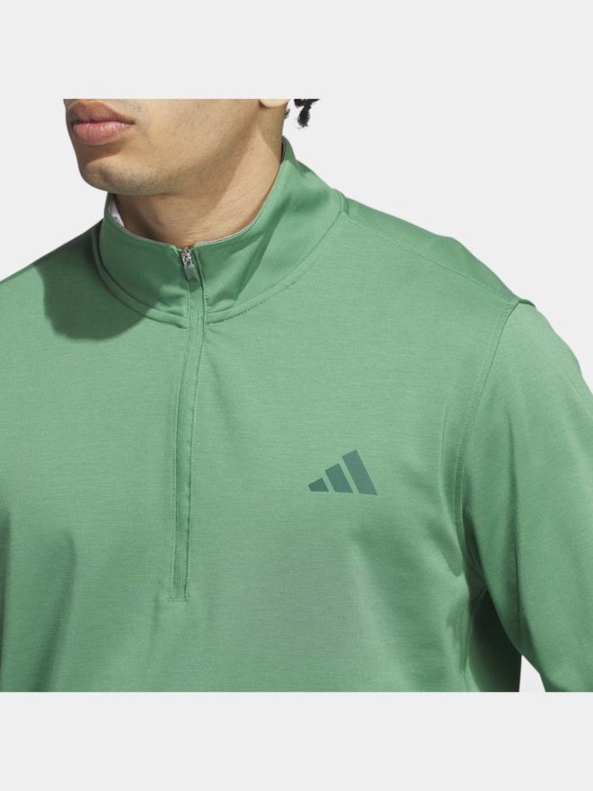 adidas Elevated Quarter-Zip Pullover Stretch Midlayer grün
