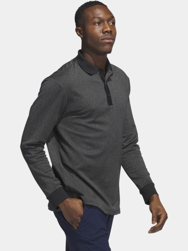 adidas Men's Essentials Langarm Polo schwarz