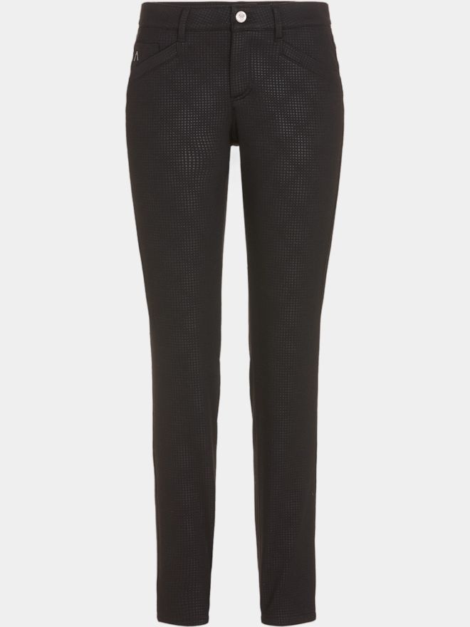 Alberto JANA - Black Jersey Print Hose schwarz