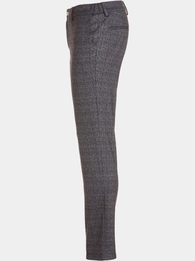 Alberto ROOKIE-7 - Jersey Check Chino Hose blau