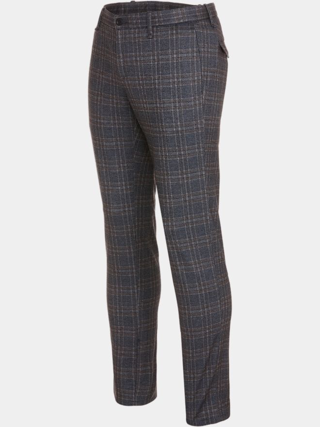 Alberto FRED - Jersey Check Chino Hose kariert
