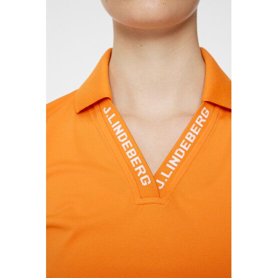 J.Lindeberg Lorde Halbarm Polo orange