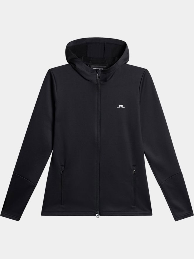 J.Lindeberg W Aerial Zip Hood Stretch Jacke schwarz