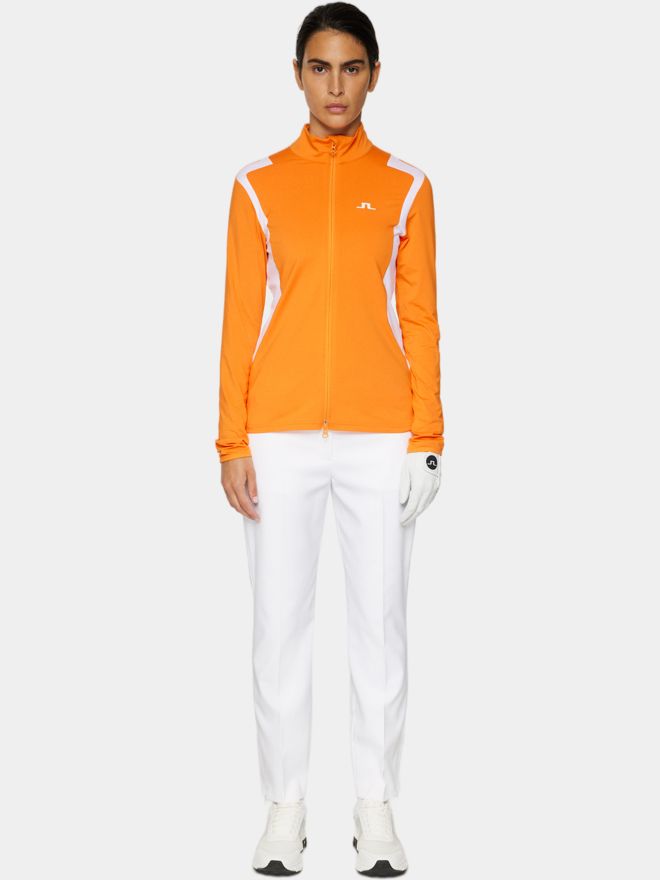 J.Lindeberg Mae Zip Mid Layer Stretch Jacke orange