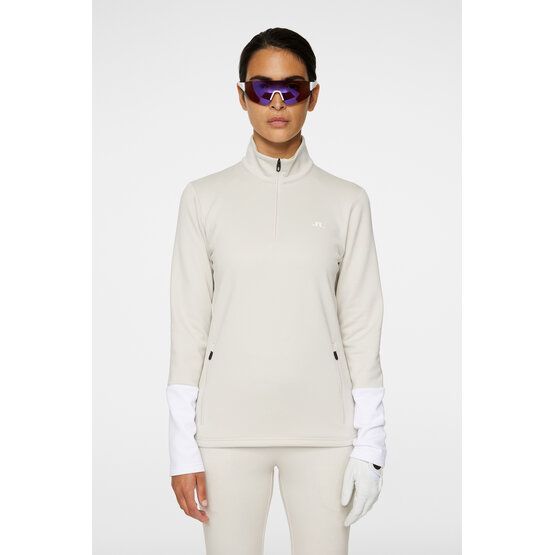 J.Lindeberg W Aerial Quarter Zip Stretch Midlayer offwhite