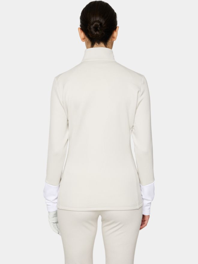 J.Lindeberg W Aerial Quarter Zip Stretch Midlayer offwhite