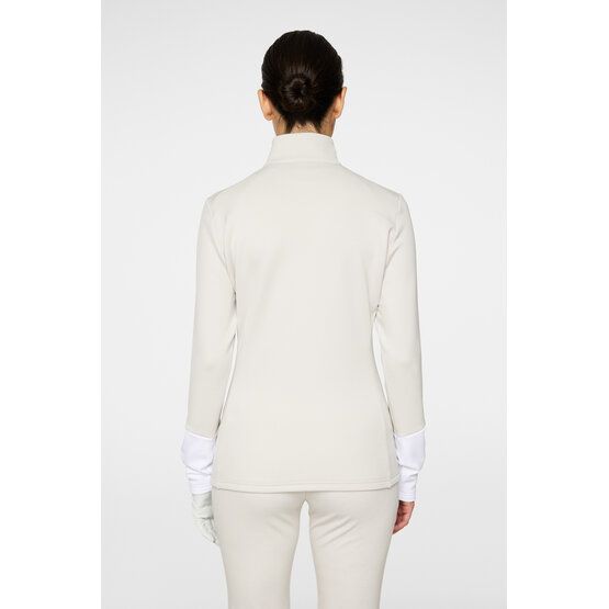 J.Lindeberg W Aerial Quarter Zip Stretch Midlayer offwhite