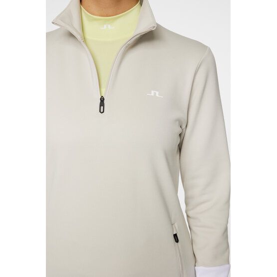 J.Lindeberg W Aerial Quarter Zip Stretch Midlayer offwhite