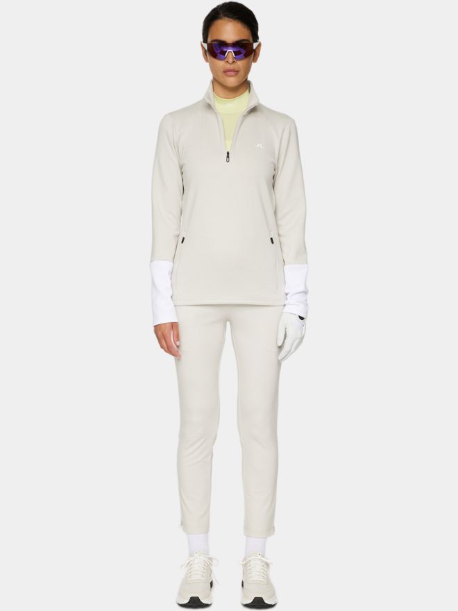 J.Lindeberg W Aerial Quarter Zip Stretch Midlayer offwhite