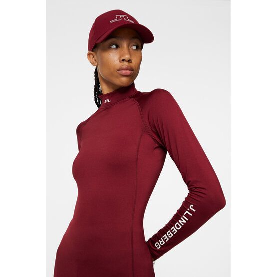 J.Lindeberg Asa Soft Compression Top Stretch Unterzieher bordeaux