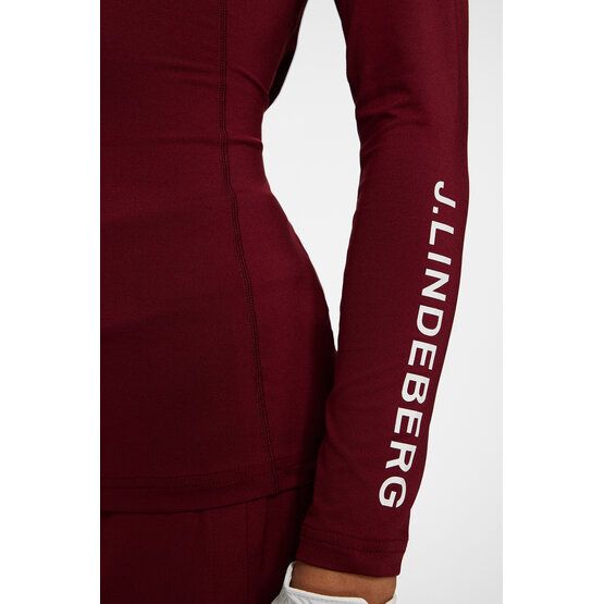 J.Lindeberg Asa Soft Compression Top Stretch Unterzieher bordeaux