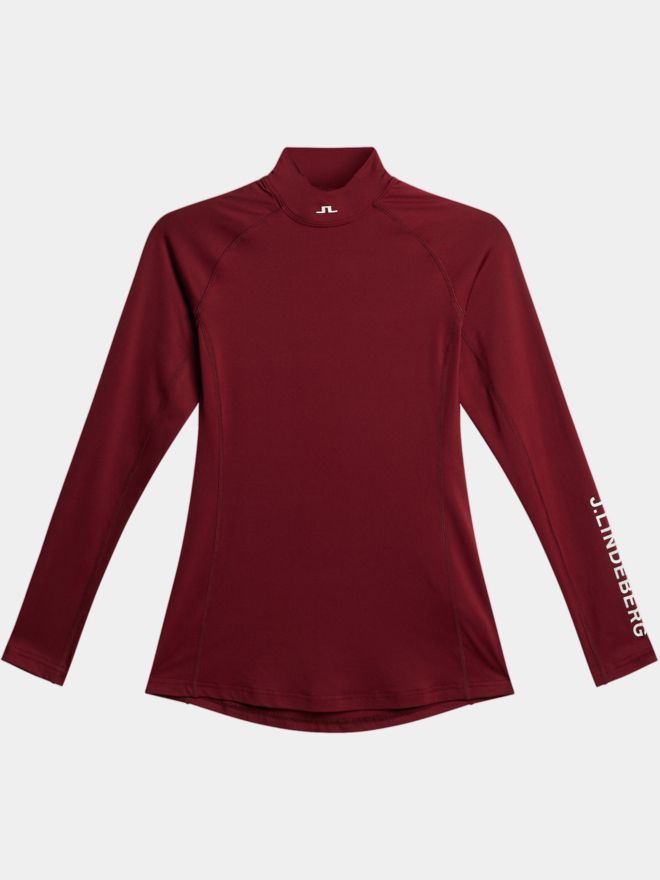 J.Lindeberg Asa Soft Compression Top Stretch Unterzieher bordeaux