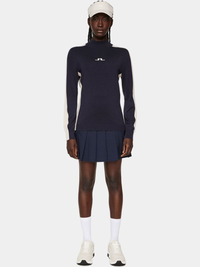 J.Lindeberg Adia Knitted Sweater Stehkragen Strick navy