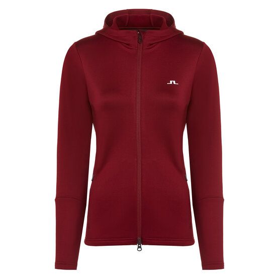 J.Lindeberg W Aerial Zip Hood SMU Stretch Jacke bordeaux