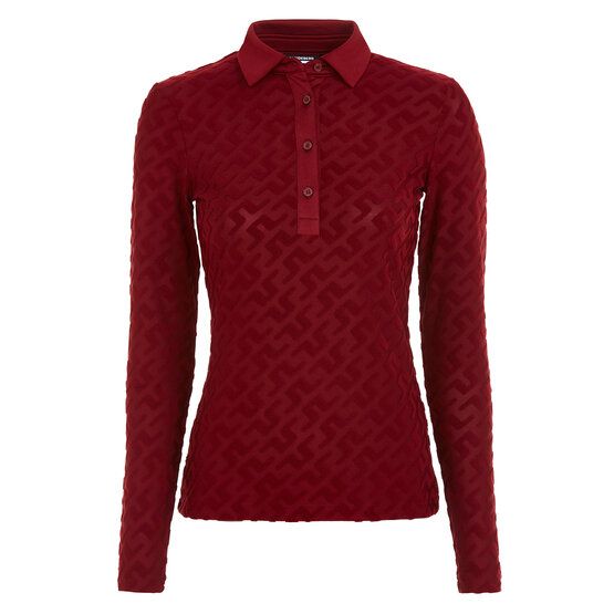 J.Lindeberg  Rosemary long sleeve polo bordeaux