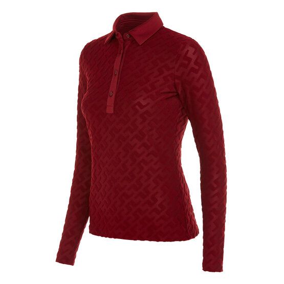 J.Lindeberg  Rosemary long sleeve polo bordeaux