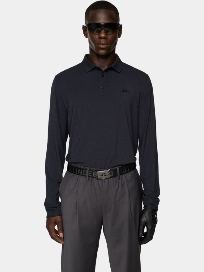 J.Lindeberg Florian Langarm Polo schwarz