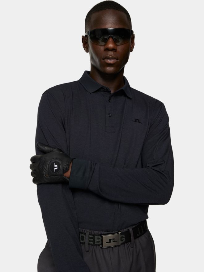 J.Lindeberg Florian Langarm Polo schwarz