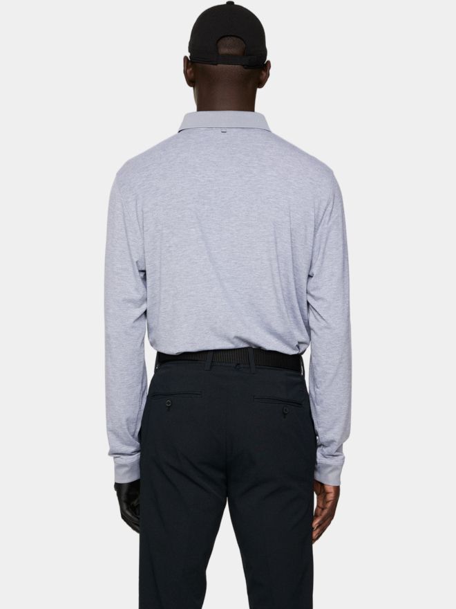 J.Lindeberg Florian Langarm Polo grau melange