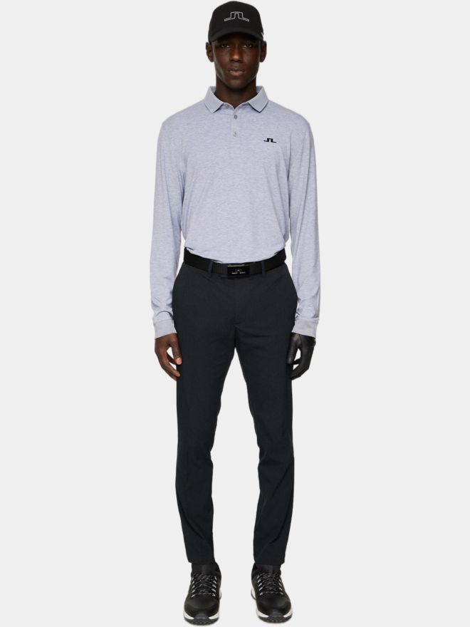 J.Lindeberg Florian Langarm Polo grau melange