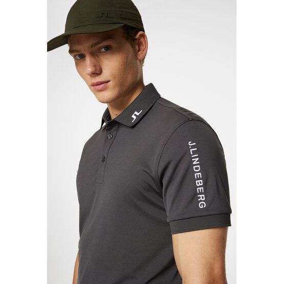 J.Lindeberg Tour Tech Reg Fit Halbarm Polo anthrazit