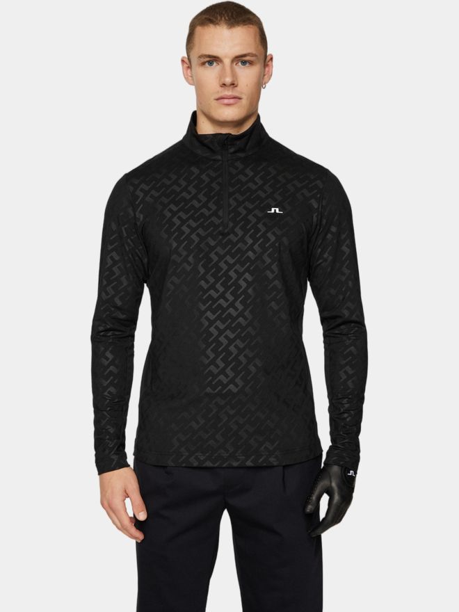 J.Lindeberg Luke Deboss Stretch Midlayer schwarz