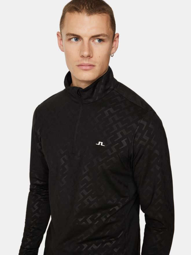 J.Lindeberg Luke Deboss Stretch Midlayer schwarz