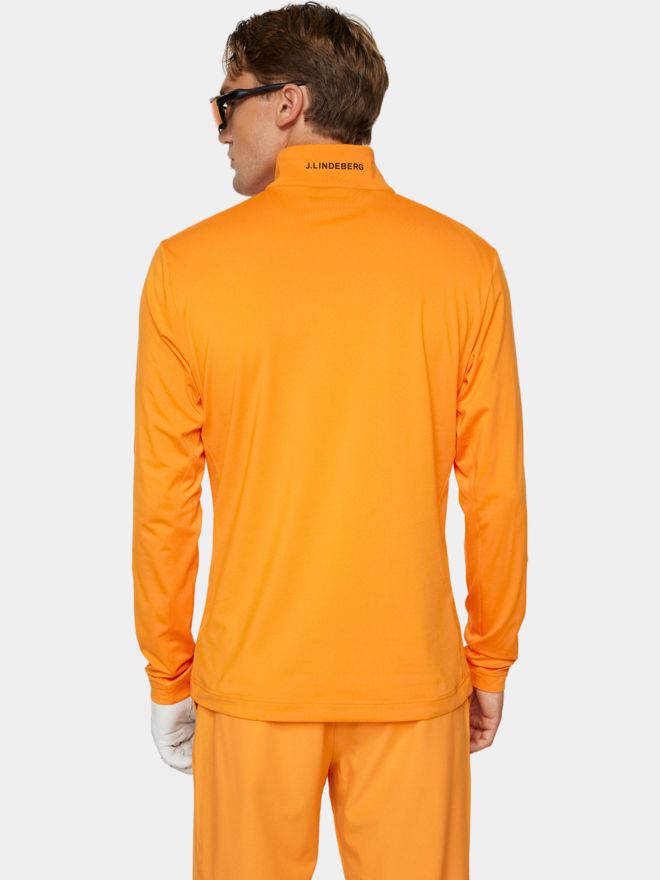 J.Lindeberg Luke Quarter Zip Stretch Midlayer orange