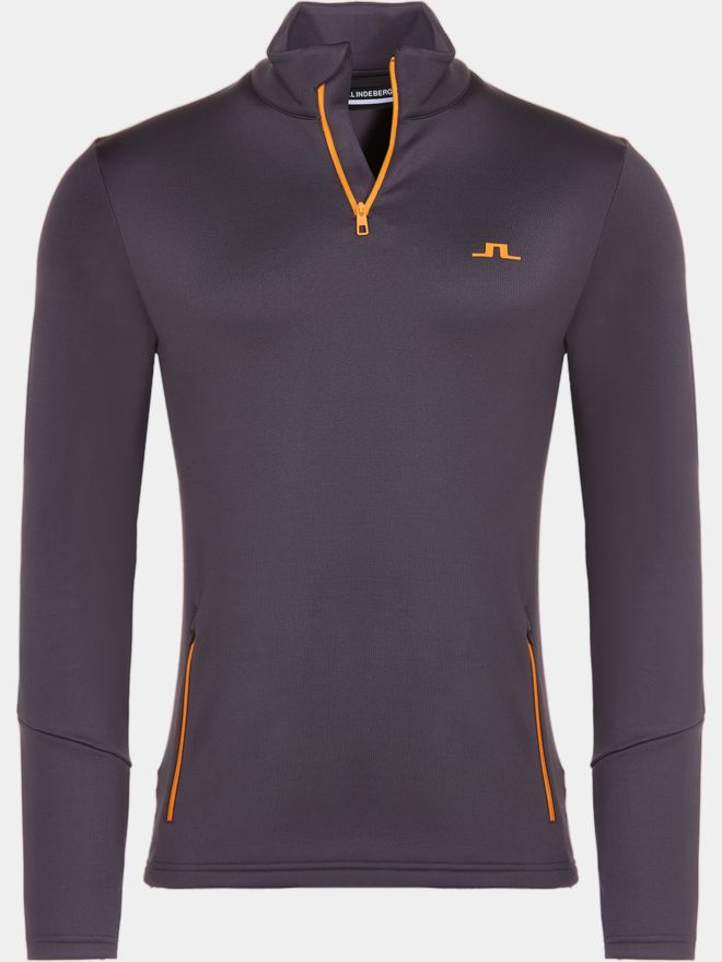 J.Lindeberg Aerial Quarter Zip Stretch Midlayer anthrazit