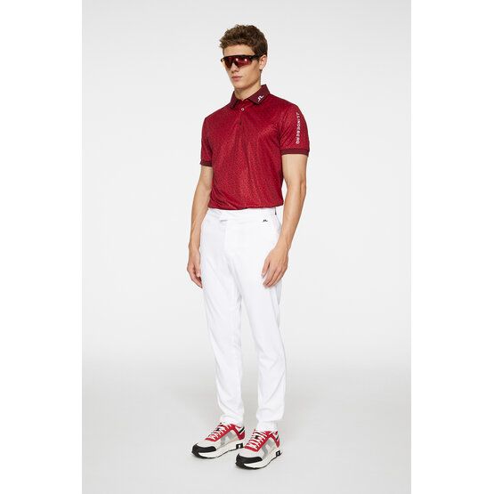 J.Lindeberg  Tour Tech Reg Fit Print Half Sleeve Polo red