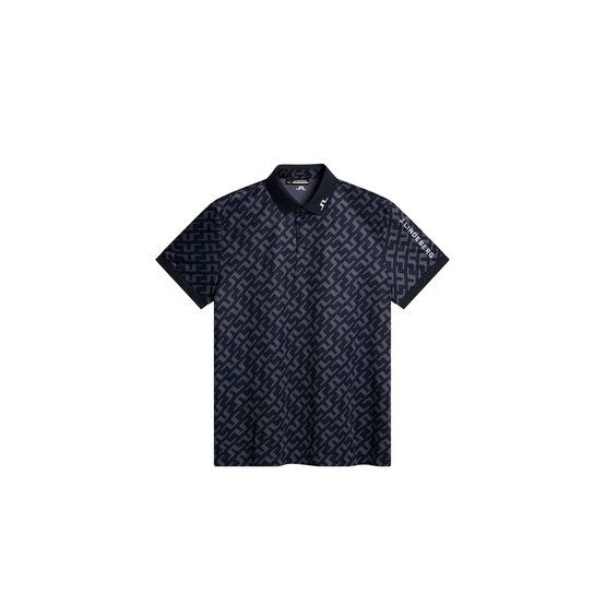 J.Lindeberg Tour Tech Reg Fit Print Halbarm Polo navy