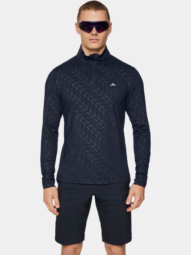 J.Lindeberg Luke Deboss Stretch Midlayer navy