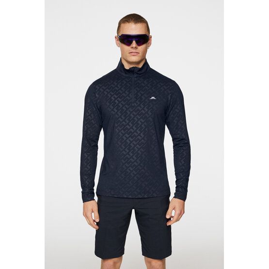 J.Lindeberg  Luke Deboss Stretch Midlayer námořnická modrá