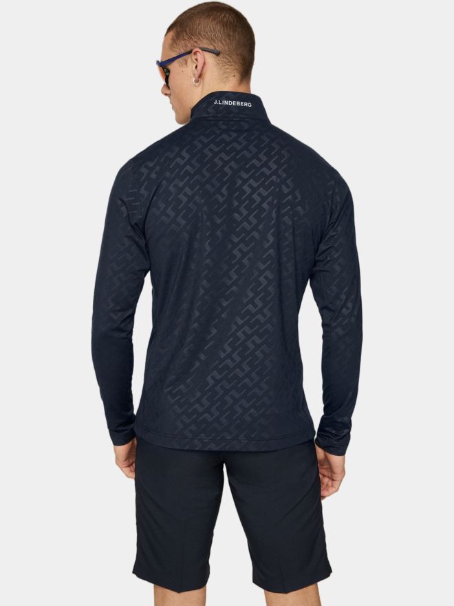 J.Lindeberg Luke Deboss Stretch Midlayer navy