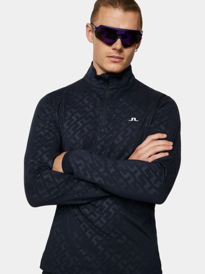 J.Lindeberg Luke Deboss Stretch Midlayer navy