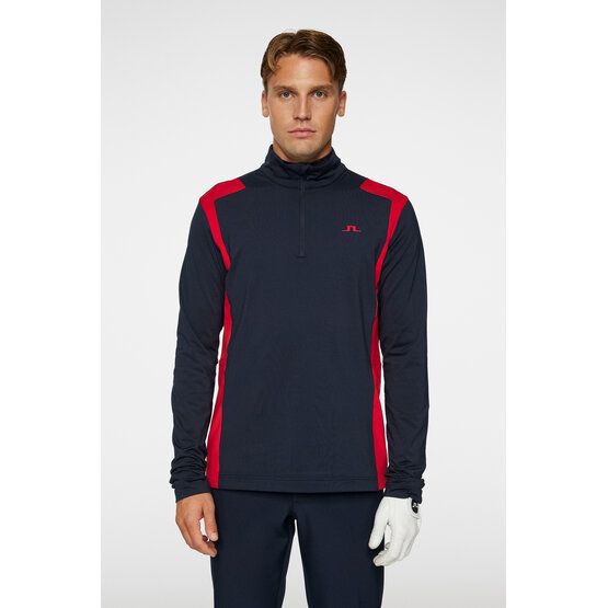 J.Lindeberg  Luke Quarter Zip Stretch Midlayer red