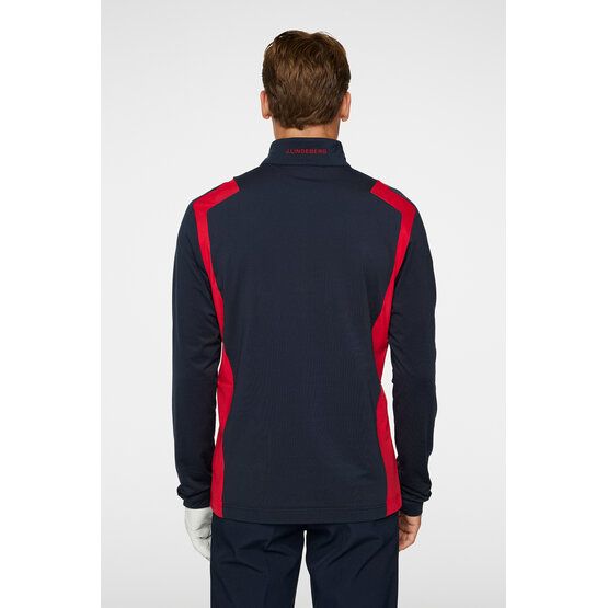 J.Lindeberg  Luke Quarter Zip Stretch Midlayer červená